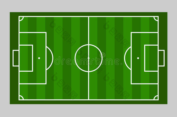 绿色足球场地线/绿色足球场地线。 运动矢量插图。 图像，jpeg。 eps10。