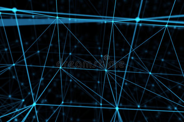 未来技术网络线路连接世界网络，计算机，光纤虚拟光缆，光纤连接