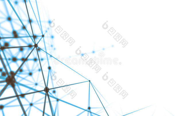 未来技术网络线路连接世界网络，计算机，光纤虚拟光缆，光纤连接