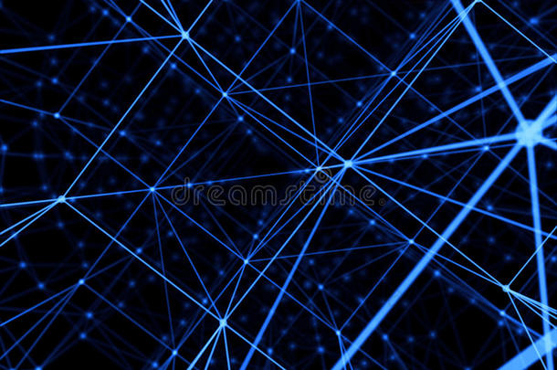 未来技术网络立方体连接世界网络，计算机，光纤虚拟光缆，光纤连接