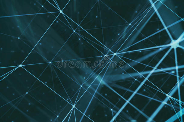 未来技术网络立方体连接世界网络，计算机，光纤虚拟光缆，光纤连接