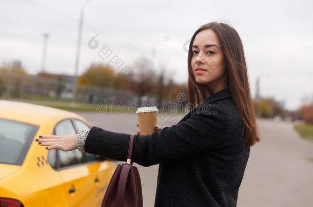 成人臂有吸引力的汽车美女