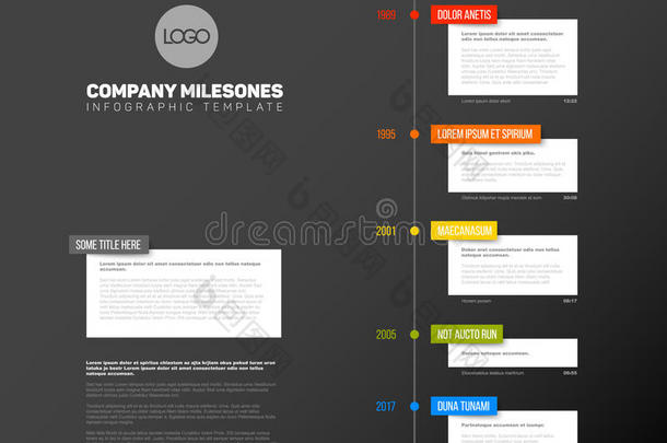 矢量信息图表时间轴报告模板