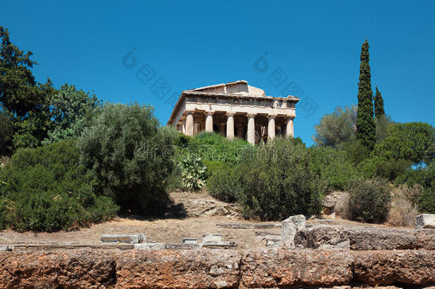 阿格拉古代的考古学建筑学雅典