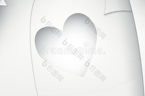 切割心脏形状抽象三维渲染