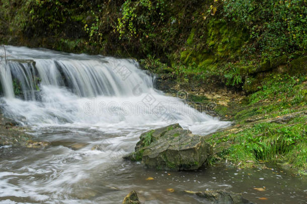 排水钓鱼风景长曝光河