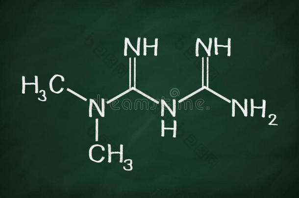 抗糖尿病药背景黑板粉笔化学的