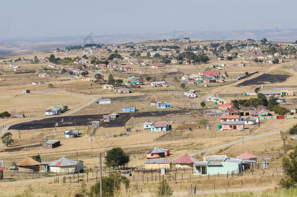 非洲典型的农村房屋。 南非