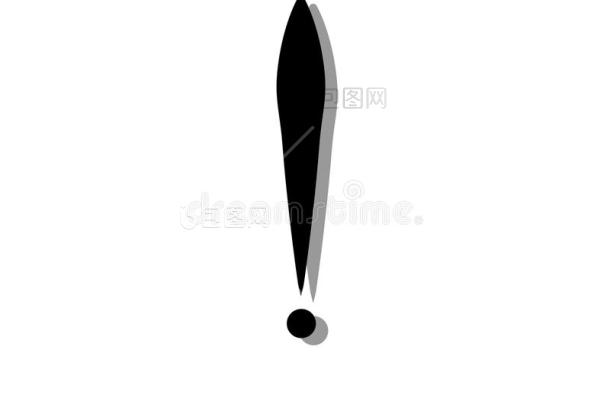黑色书桌感叹号信息标记图片-包图网企业站