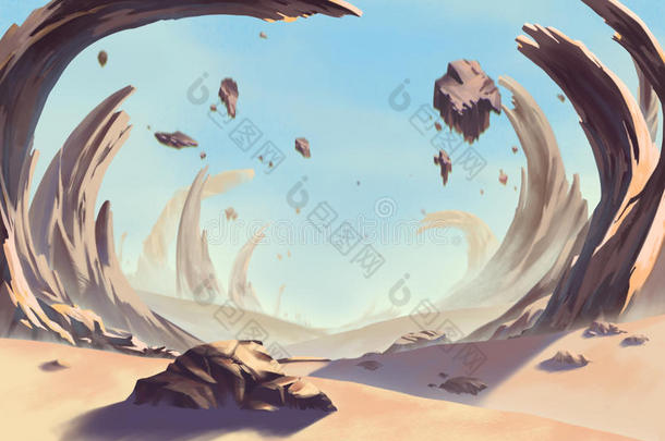 奇妙而奇异的艾伦星球`环境：风暴眼沙漠