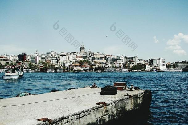 蓝色城市景观颜色伊斯坦布尔<strong>远离</strong>的