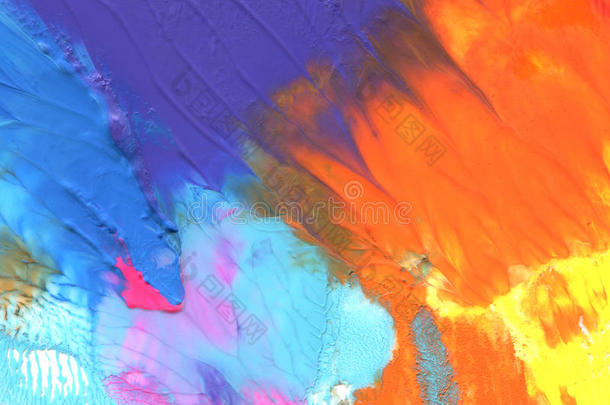 抽象丙烯酸和水彩笔触油漆背景