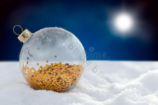 <strong>雪夜圣诞</strong>装饰玻璃球