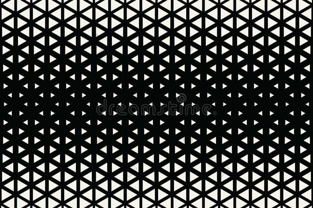 抽象几何黑白图形设计打印半色调三角形图案