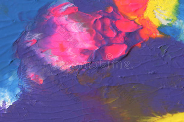 抽象丙烯酸和水彩笔触油漆背景