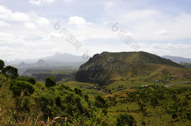 非洲火山景观，塞拉马拉盖塔山脉，佛得角，圣地亚哥岛