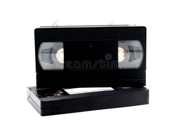 80年代背景黑色空白的盒式录音带