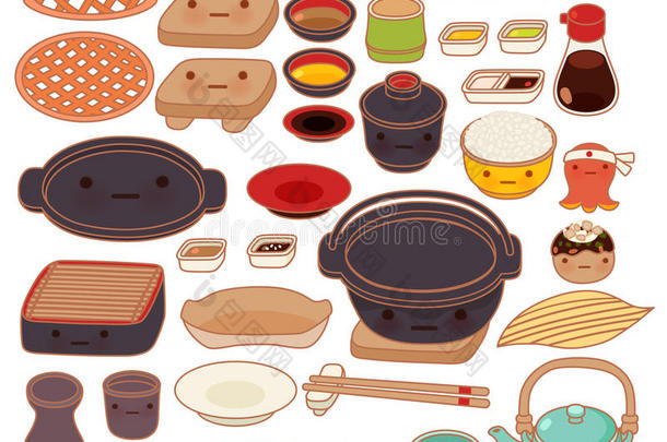 收藏一套可爱的日本厨具涂鸦