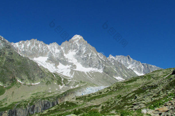 徒步旅行路线上的高山景观