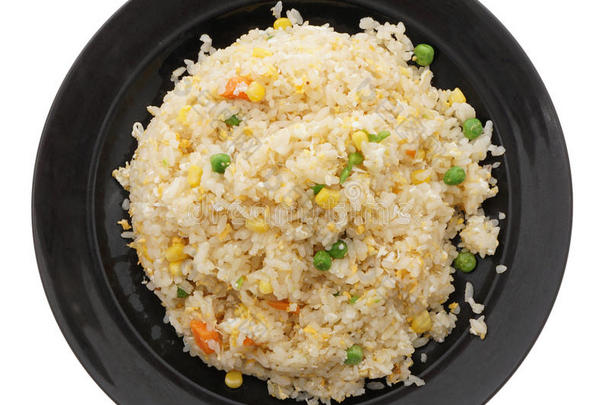 中国食物。 <strong>米饭</strong>加<strong>鸡</strong>蛋和蔬菜