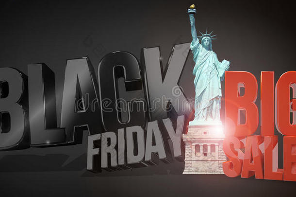 黑色星期五3D渲染黑色星期五销售