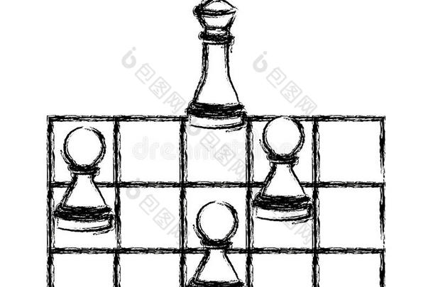 摘要挑<strong>战国</strong>际象棋棋盘剪贴画