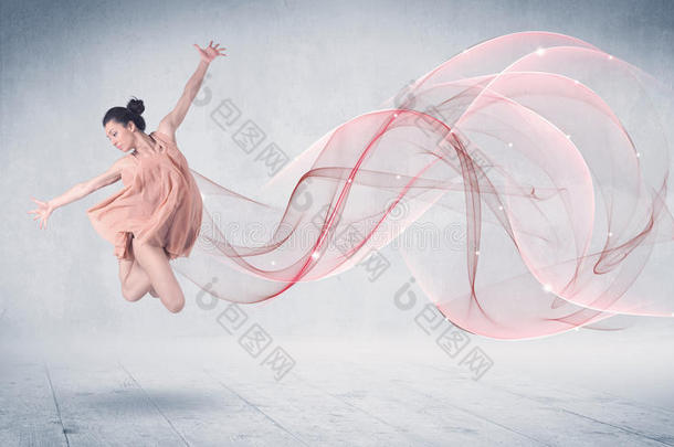 舞蹈芭蕾表演艺术家与抽象漩涡