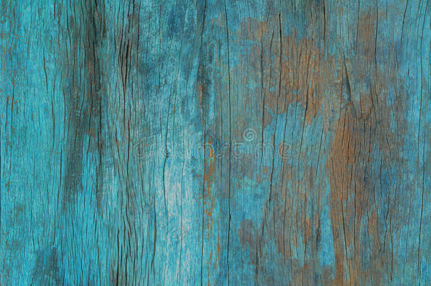 彩色油漆旧木沃尔，纹理或葡萄酒木材背景。