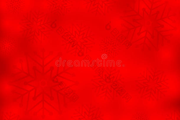 圣诞红背景，雪花，矢量