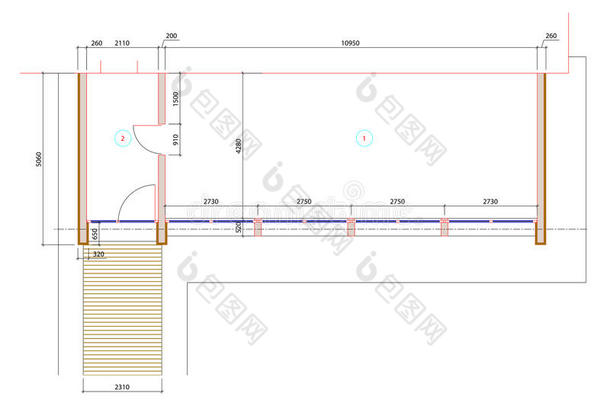 公寓器具建筑的建筑学基本的