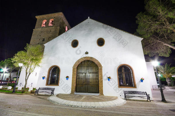 16世纪西班牙马拉加市<strong>米哈斯</strong>的白教堂。