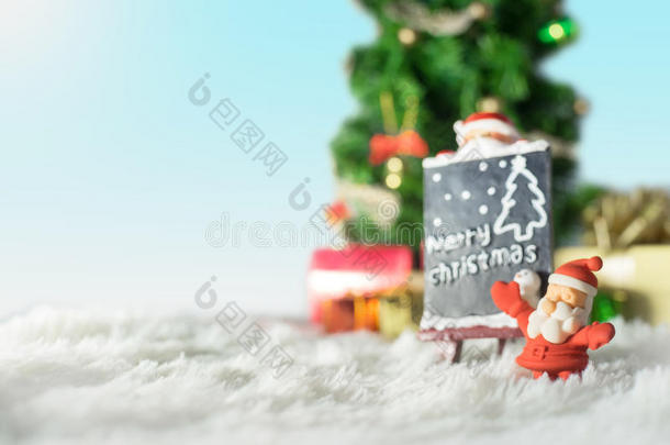 圣诞节装饰，圣诞节的概念和想法在冬天与雪