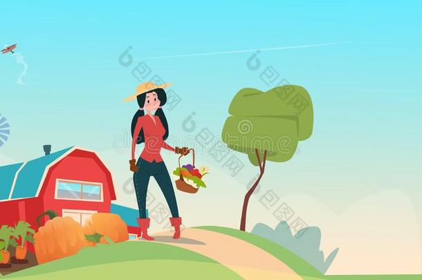 农民妇女聚集收获生态农业