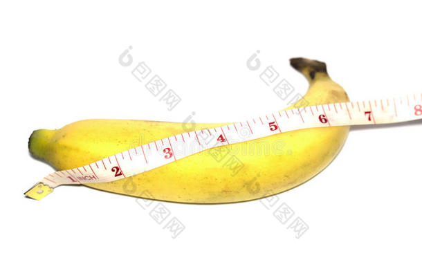 带卷尺的黄香蕉