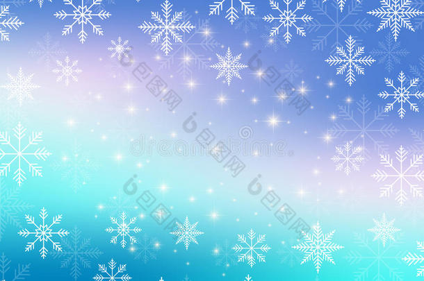 圣诞节和快乐的新年背景与雪花。 矢量插图。