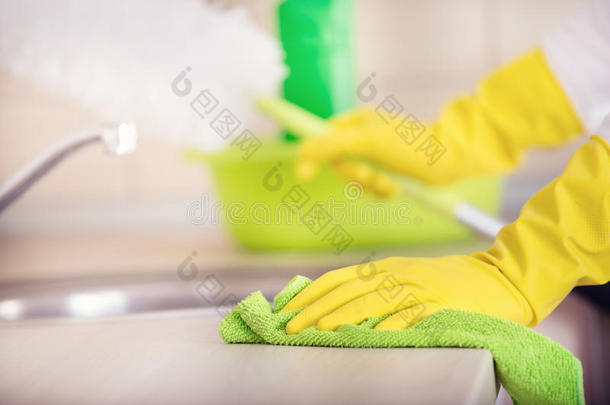 家务活清洁剂打扫清理布