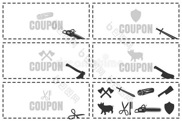 用于切割的优惠券。 切这里的符号。 剪刀和虚线。 剪刀与切割线隔离在白色背景上