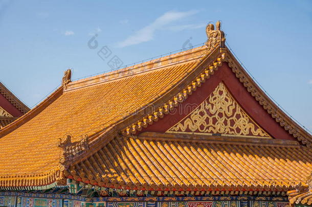 北京故宫博物院屋顶屋檐