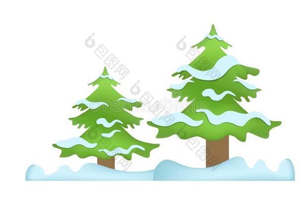 圣诞节寒冷的十二月二月森林