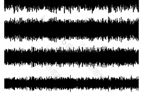 eq/均衡器元素<strong>模板</strong>。 一套6个<strong>版本</strong>。 音乐，声音