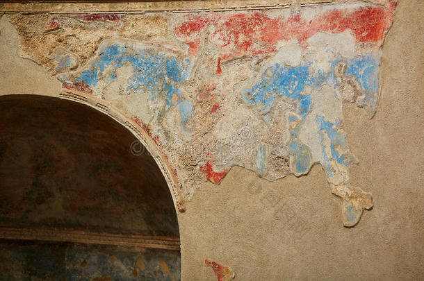 意大利庞贝古代彩色墙画壁画