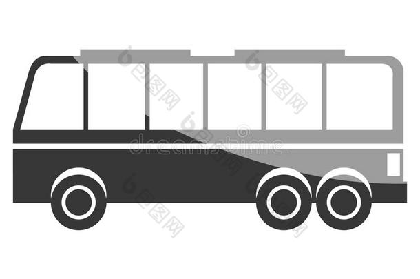 公交车辆运输图标设计。
