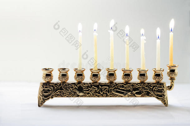 蜡烛庆祝光明节文化十二月