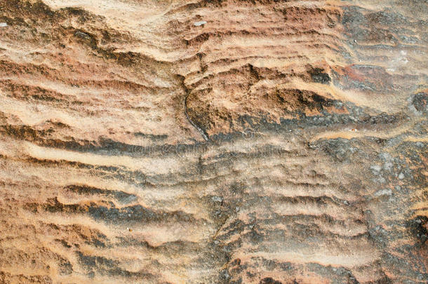 砂岩纹理背景的细节。 美丽的砂岩特克斯