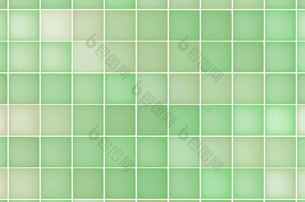 不同颜色的绿色方块的背景。