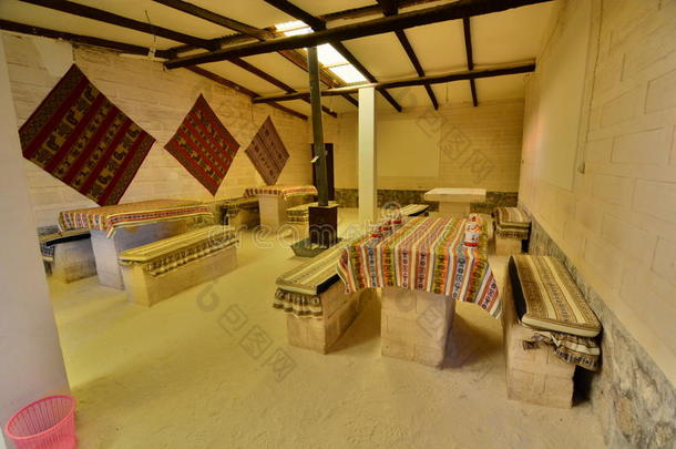 盐酒店客厅。 三元村。 波托西部。 玻利维亚
