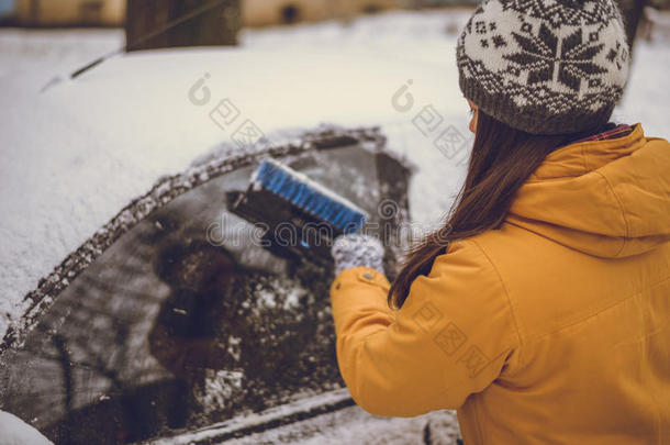 成人汽车暴风雪刷白种人