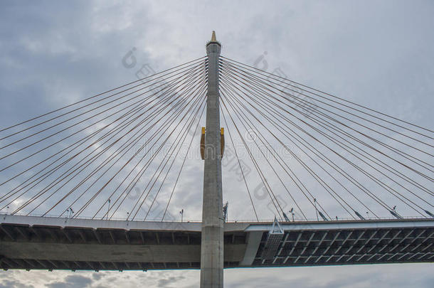 普密蓬桥或工业环线桥是混凝土公路立交桥，<strong>跨越</strong>泰国赵法雅河。