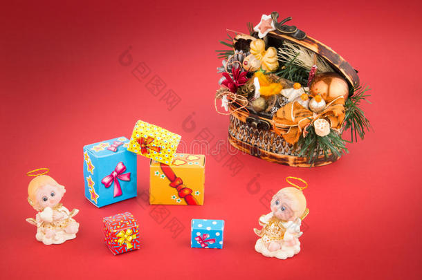 陶瓷天使圣诞装饰保险<strong>箱</strong>和<strong>礼品</strong>盒