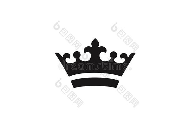 黑色皇家皇冠图标。